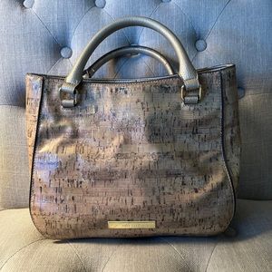Anne Klein Faux Cork Gold Handbag Purse